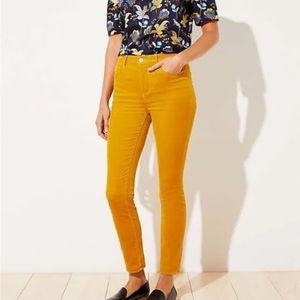 Skinny Yellow Corduroy Pants